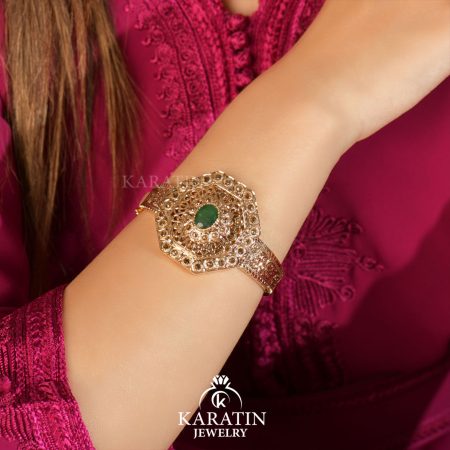 Gold Rosette Bracelet for Women