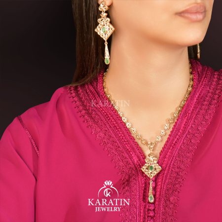 Traditional Gold Rosette Jewelry Set for Women