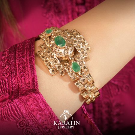 Gold Rosette Bracelet for Women